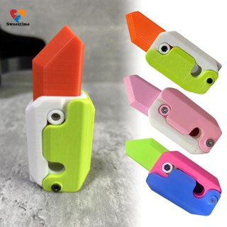 Kids 3D Gravity toys Carrot Decompression Push Card Small Toy 3D Printing Gravity Carrot Shape-shifting Toys