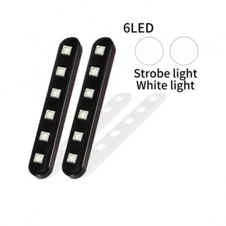 ⚡NEW 8⚡Stylish Design 6LEDs Brake LED Flash Side Rear Strobe Light Strip for Motorcycle