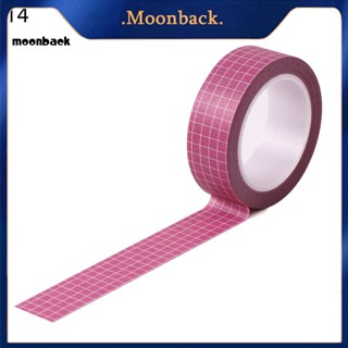 &lt;moonback&gt; สติกเกอร์เทปกาว ลายตาราง สีพื้น สําหรับทําแพลนเนอร์ อัลบั้มรูปภาพ DIY