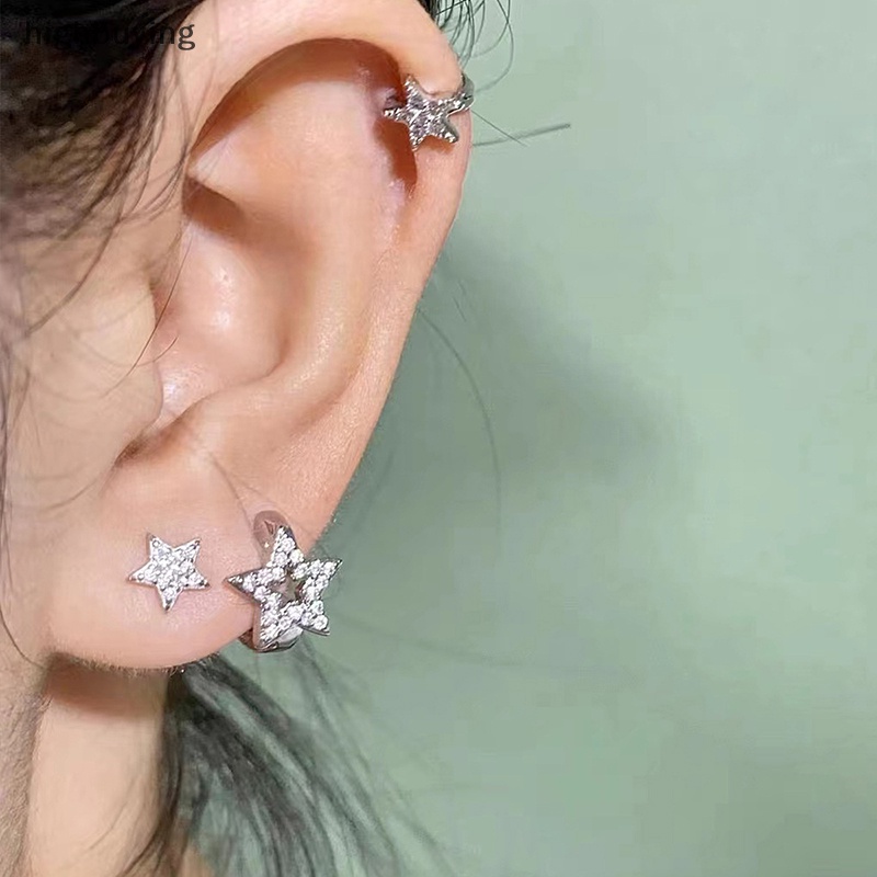 [highbuying] 3 ชิ้น / เซต อินเทรนด์ ดาวห้าแฉก เพทาย ต่างหูสตั๊ด สําหรับผู้หญิง พังก์ เท่ ดาว ห่วง ต่างหู เครื่องประดับ ความงาม หวาน ปาร์ตี้ ของขวัญ ใหม่ พร้อมส่ง