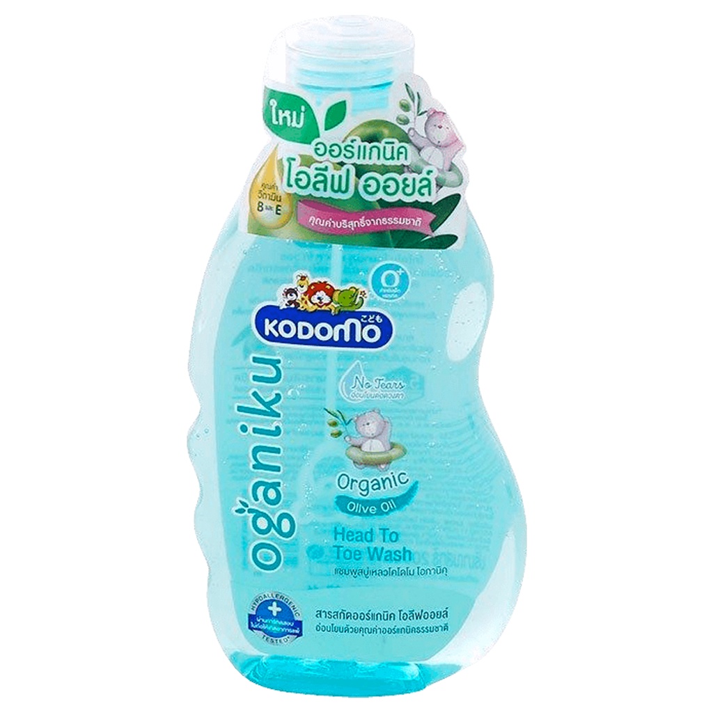 LeeMert ครีมอาบน้ำ แชมพู สระผม เด็ก โคโดโม Kodomo Baby Shampoo 200ML ยาสระผม เด็ก โคโดโมะ สีฟ้า ขนาด