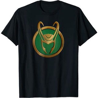 เสื้อยืดแขนสั้น ผ้าฝ้าย 100% พิมพ์ลาย Marvel Loki Series Icon แฟชั่นสําหรับผู้ชาย และผู้หญิง