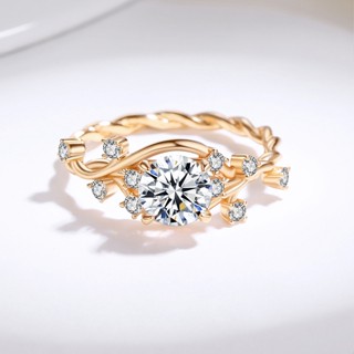 1ct Moissanite Diamond Ring แหวนเพชรโมอิส รูปหัวใจ สําหรับผู้หญิง