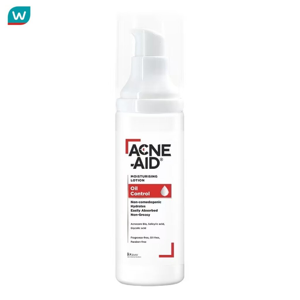 Acne-Aid แอคเน่-เอด มอยซ์เจอร์ไรซิ่ง โลชั่น ออยล์ คอนโทรล 30 มล. สำหรับผิวมันเป็นสิวง่าย