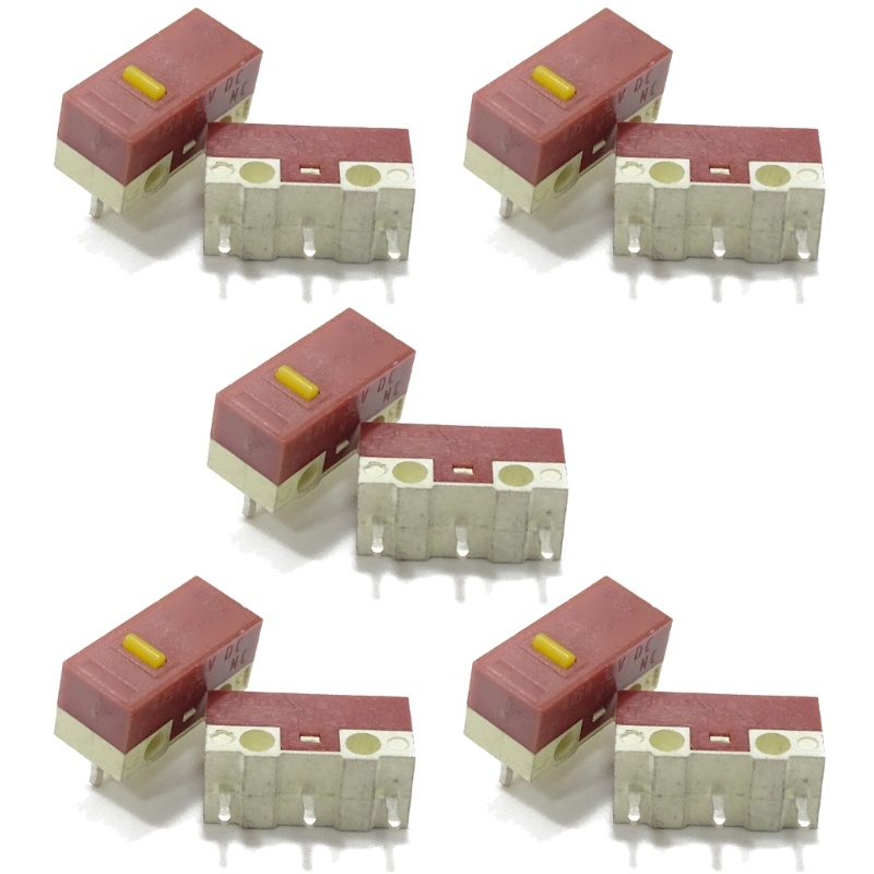 Bang ไมโครสวิตช์เมาส์ 3Pins สีขาว สําหรับ HUANO Silent Mouse Microswitches 2 10 ชิ้น
