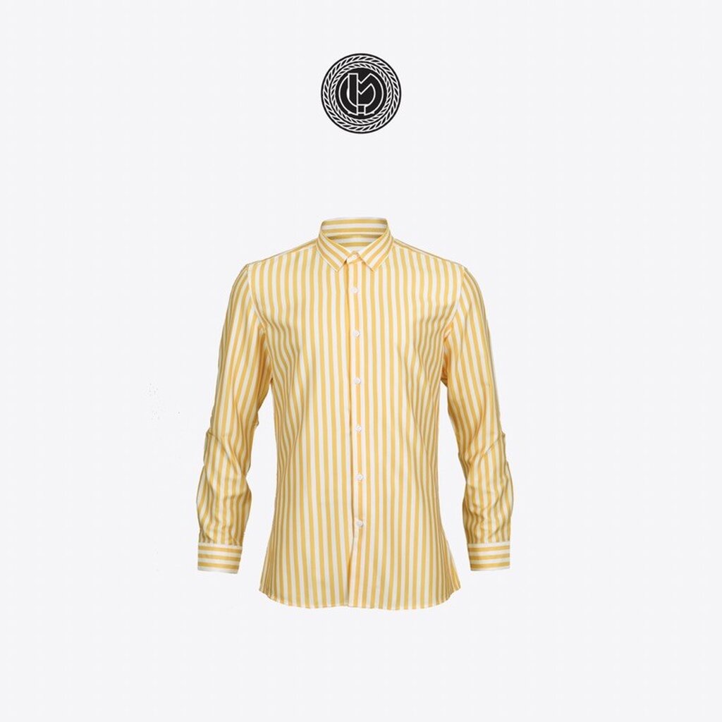 เสื้อเชิ้ตลายทาง คอปกธรรมดา