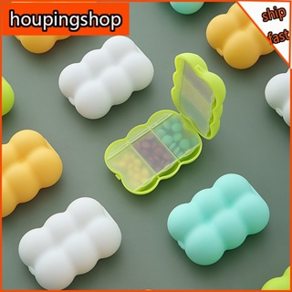 [houpingshop] กล่องตลับยา พลาสติก 6 ช่อง กันชื้น จุของได้เยอะ แบบพกพา สําหรับเดินทาง