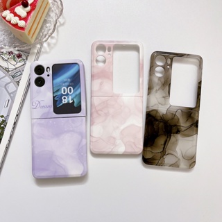 เคสโทรศัพท์มือถือ แบบนิ่ม กันกระแทก สีชมพู สําหรับ Oppo Find N2 Flip 5G