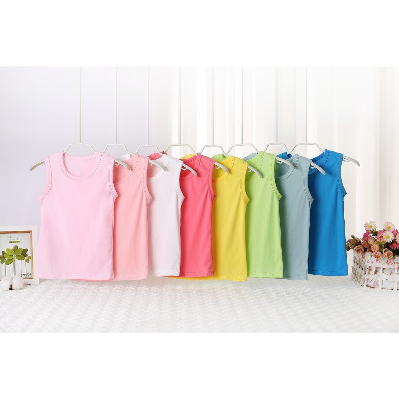 พร้อมสต็อก 100-150ซม เด็กน่ารักเสื้อกั๊กฤดูร้อนชายหญิงบางแขนกุดปักลูกสุนัขเสื้อกั๊กลูกอมสี จุดต่ําสุด สูงสุด ฉัน-รูปเสื้อกั๊ก - รูปที่ 6