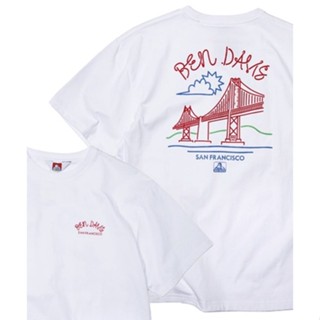 เสื้อยืดแขนสั้น พิมพ์ลาย BEN DAVIS BRIDGE สําหรับผู้ชาย และผู้หญิง