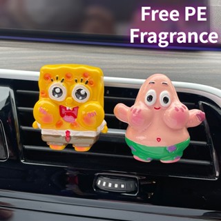 น้ําหอมปรับอากาศในรถยนต์ SpongeBob Patrick Star Air Outlet Aromatherapy Clip Car Styling Perfume Air Conditioner Air Outlet Clip Air Freshener Purifier Pewangi Kereta Proto