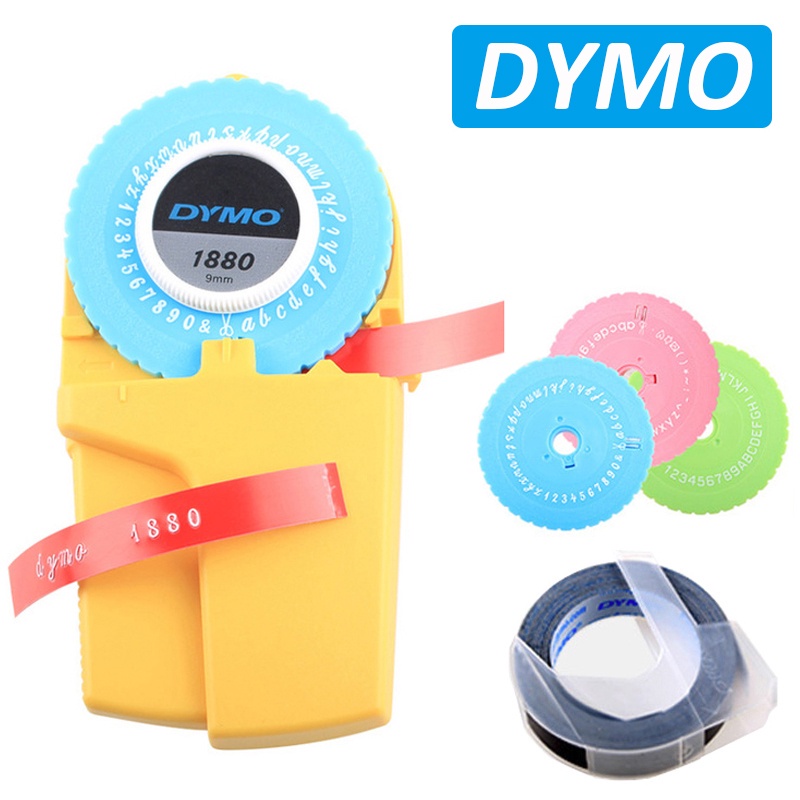 Ymo 1880 เครื่องทําฟองสบู่ลายนูน 5 ม้วน 3D เทปลายนูนป้ายพลาสติกสําหรับ Dymo ป้ายเครื่องเทปเครื่องพิม