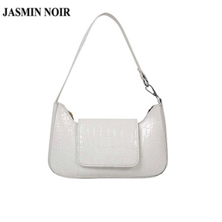 Jasmin NOIR กระเป๋าสะพายไหล่ กระเป๋าถือ หนัง PU ขนาดเล็ก สไตล์เรโทร สําหรับสตรี