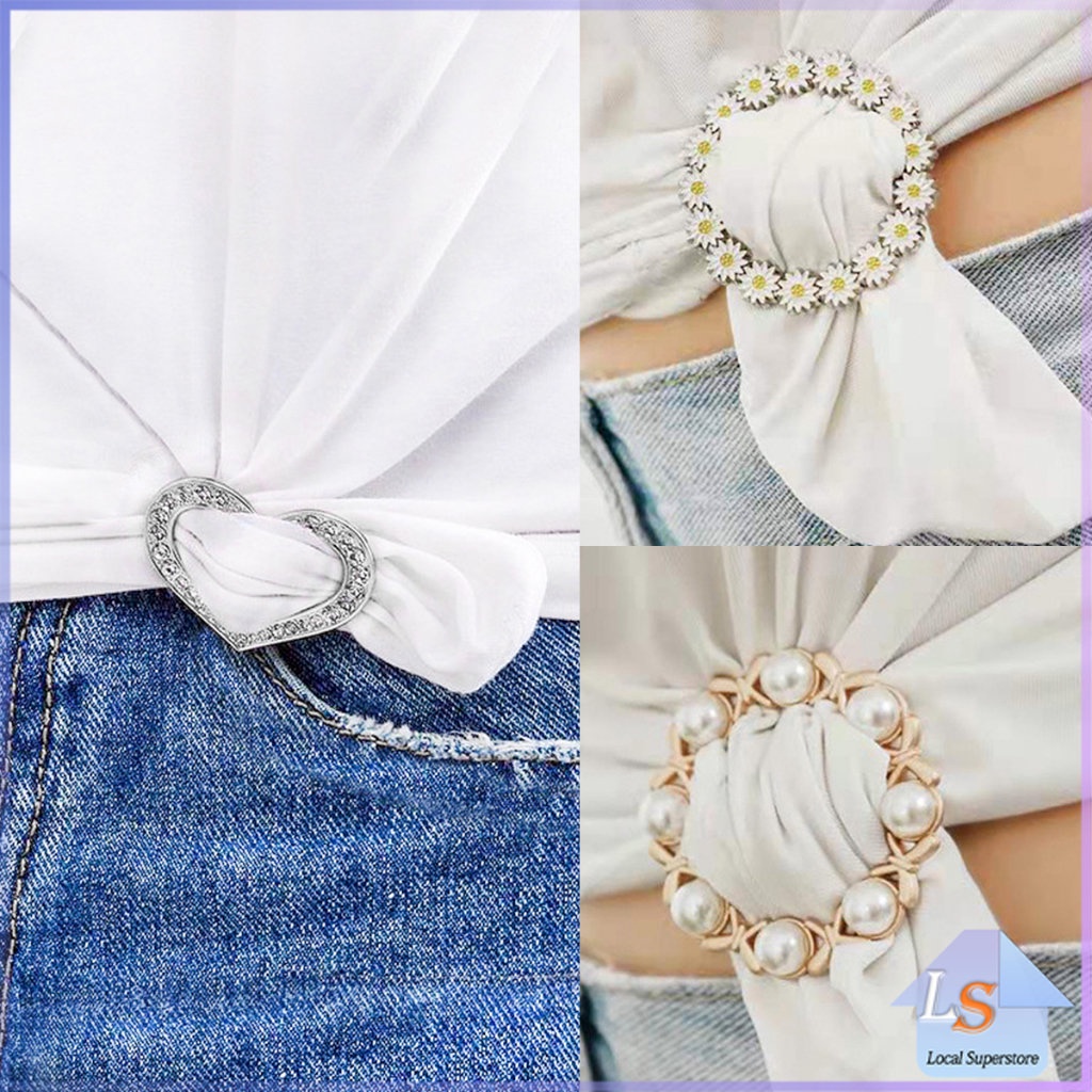 แหวนจั๊มชายเสื้อ  ห่วงเข็มกลัด แบบไร้เข็ม พร้อมส่งในไทย brooch
