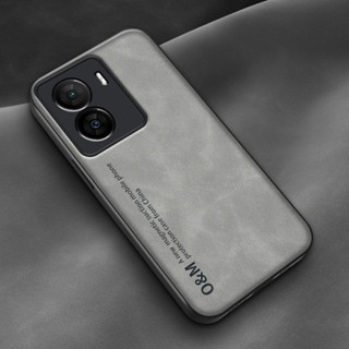 แฟชั่น นิ่ม TPU กันกระแทก เคส Vivo IQOO Z7X 5G ผิวสัมผัส หนัง PU ฝาหลัง เคสป้องกันเต็มรูปแบบ