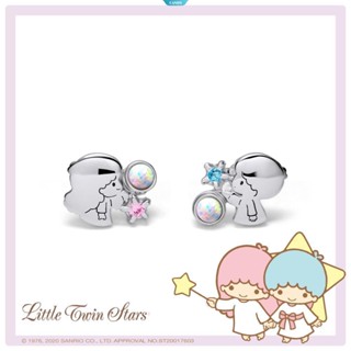 ใหม่ Kawaii น่ารัก Sanrio Little Twin Star ต่างหูสตั๊ด เงินสเตอร์ลิง เครื่องประดับดาว เศษสาว ของขวัญ [CAN]