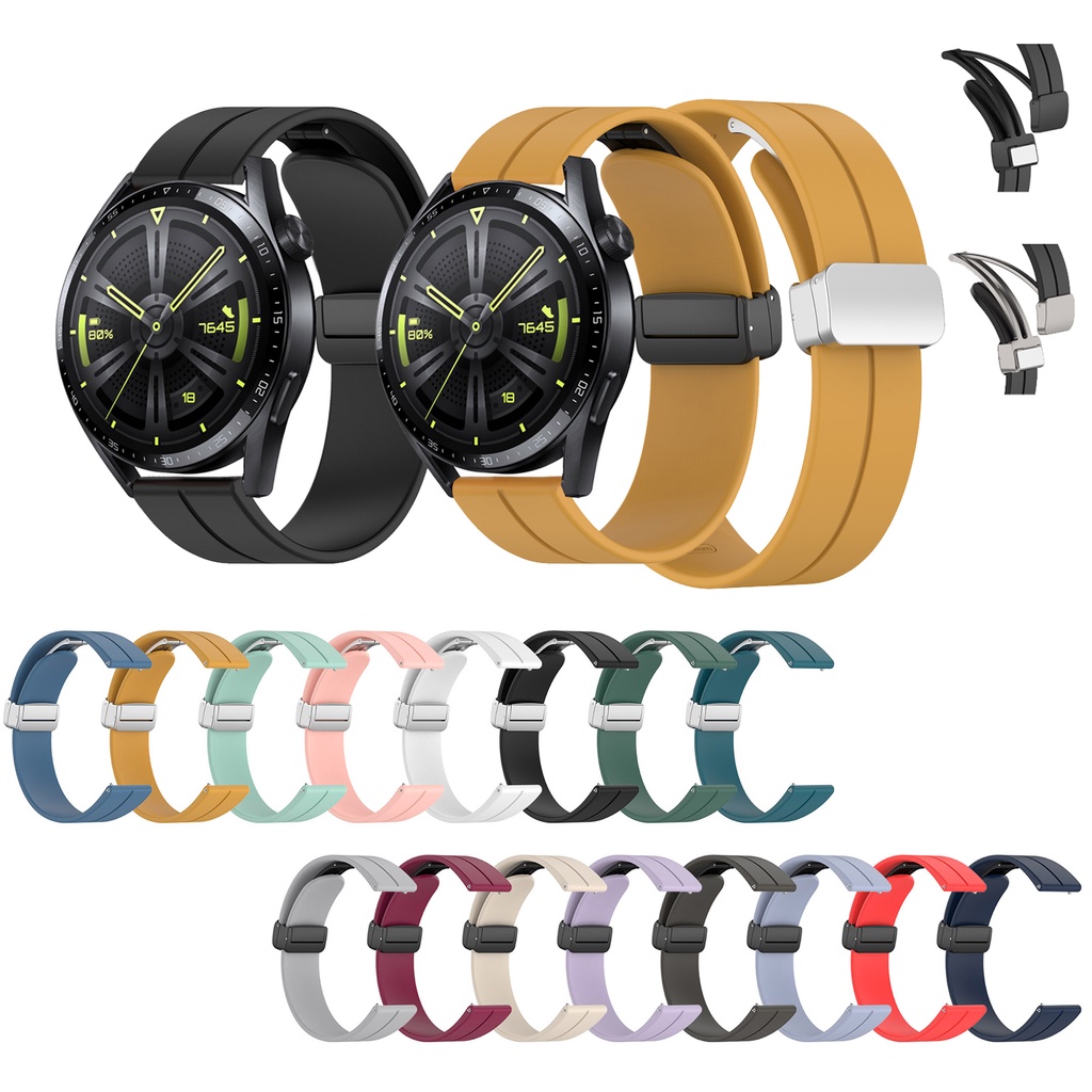 สายนาฬิกาข้อมือซิลิโคน แบบแม่เหล็ก สําหรับ Huawei Watch GT 2 3 42 มม. GT2e GT2 Pro GT3 Pro 43 มม. 46 มม. GT3 SE GT3 Pro GT4 5 46 มม 43 มม 42 มม GT5 Pro Buds Ultimate 3 4