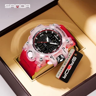 Sanda นาฬิกาข้อมือสปอร์ต กันน้ํา กันตก อเนกประสงค์ คุณภาพอุตสาหกรรมทหาร SD6126-2