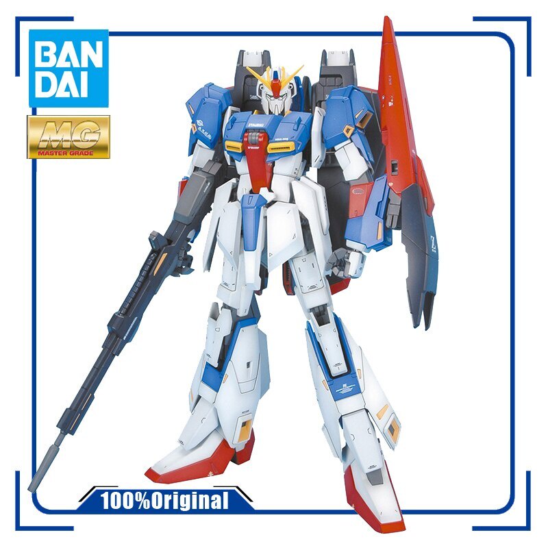 BANDAI MG 1/100 MSZ-006 ZETA GUNDAM Ver.2.0 Comes with Stand Assembly Plastic Model Kit Action Toy Figures Anime Gift