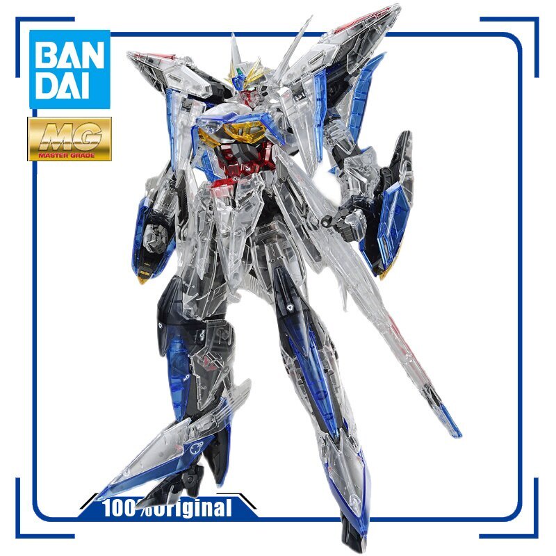 BANDAI THE GUNDAM BASE LIMITED MG 1/100 CLEAR COLOR MVF-X08 Eclipse Gundam Mechanism Assembly Model Kit Action Toy