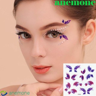 Anemone สติกเกอร์รอยสัก ลายผีเสื้อ สีน้ํา สําหรับผู้หญิง