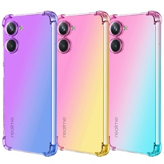 เคสโทรศัพท์มือถือแบบนิ่ม TPU ใส กันกระแทก ไล่โทนสี สําหรับ OPPO Realme 10 Pro Plus 5G