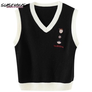 Sugemiusi เสื้อกั๊ก ผ้าถัก ลายเชอร์รี่ มารูโกะ แฟรี่ สไตล์ฮ่องกง สําหรับผู้หญิง