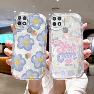 เคส oppo A15 เคสoppo A15S ลายครีม แฟชั่น ภาษาอังกฤษ TPU เคสนิ่ม สําหรับ NYW