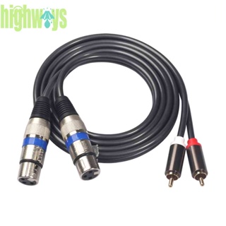 สายเคเบิลสัญญาณเสียง ทองแดง XLR ตัวเมีย เป็น RCA ตัวผู้คู่ 1.5 ม. 4.9 ฟุต [highways.th]