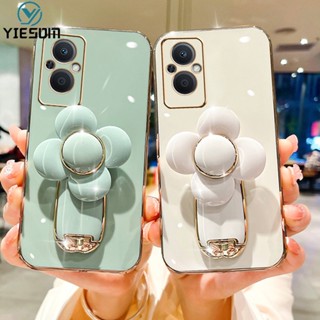 เคสโทรศัพท์มือถือซิลิโคน กันกระแทก ลายดอกไม้น่ารัก หมุนได้ 3D สําหรับ Xiaomi Poco M4 Pro 4G M5 M5S F3 F4 X3 X4 GT X3 X4 Pro 5G C40