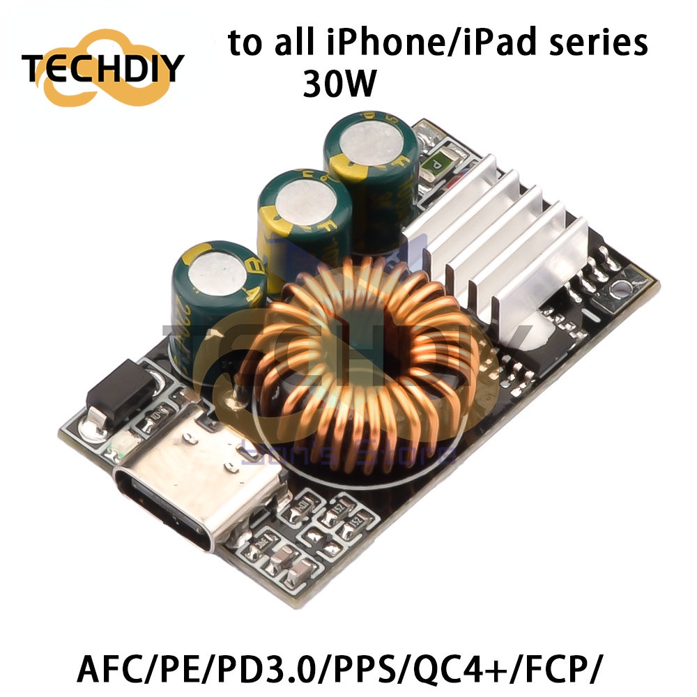 บอร์ดแปลง USB Type-C QC3.0 PD3.0 PPS ชาร์จเร็ว สําหรับ iPhone 11 12 13 Huawei DIY