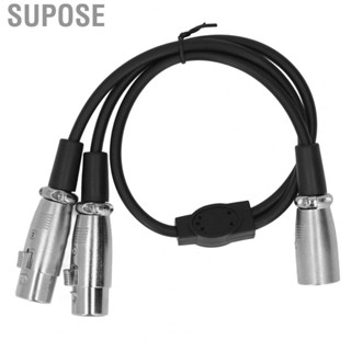 Supose XLR Male To Dual XLR Female Cable 19.7in XLR Y Splitter Cord Flexible for MP3  for Speaker