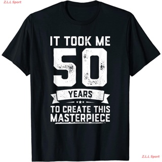 เสื้อยืดผ้าฝ้ายพิมพ์ลายZ.L.L Sport เสื้อผู้ชาย เสื้อยืดหญิง Funny 50 Years Old Joke T-Shirt 50th Birthday Gag Gift Idea