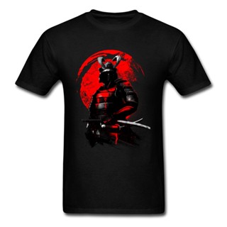 👕✨Samurai Warrior Tops Cold Style Black Red T-shirt Men Hero T Shirts Japan Anime Tees Cotton Clothing