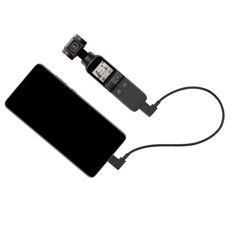 สายเคเบิลเชื่อมต่อข้อมูล Type-C เป็น Micro-USB IOS ขนาด 30 ซม. สําหรับ DJI Pocket 2 เป็นสายแปลงโทรศัพท์ OTG