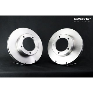 RUNSTOP รันสตอป brake disc จานเบรคหน้า แบบเรียบ ขนาดเดิม 313 TOYOTA  รุ่น LANDCRUISER FZJ 100 ราคาต่อคู่ เบรก