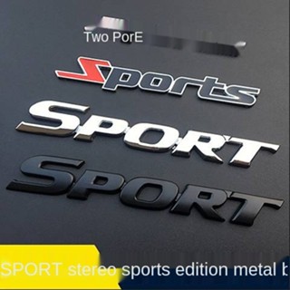 Sport Sport Modified Car Badge Sport Metal 3d Stereo Car Stickers Tail Tag Auto Labeling Door Panel Side Seam Label wXVY