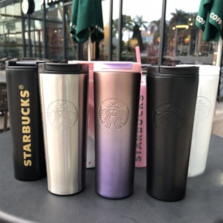 Starbucks แก้วกาแฟสเตนเลส สุญญากาศ ลายเทพีไล่โทนสี