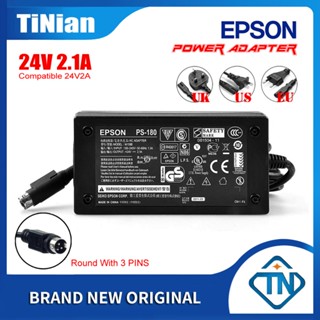 อะแดปเตอร์พาวเวอร์ซัพพลาย 24V 2.1A 2A AC DC PS-180 สําหรับเครื่องพิมพ์ 3 PINS EPSON TM-88 TM-T88 II III TM-U300A/B TM-U200B TM-U210 TM-U220A/B TM-U2200