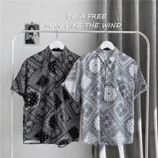 ⚡พร้อมส่ง⚡NEW เสื้อฮาวาย hawaii เสื้อเชิ้ตเด็กผู้ชาย สำหรับผู้ชาย เสื้อเชิ้ตเกาหลีผู้ชาย ผ้านิ่มขึ้น สไตล์เกาหลีมาแรง 100 แบบ รุ่น 1235