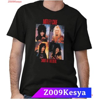 POPULAR QZZ009Kesya เสื้อยืดสีพื้นคอกลม Brisco Brands Motley Crue Shout At The Devil Song Womens T Shirt Ladies Tee sale