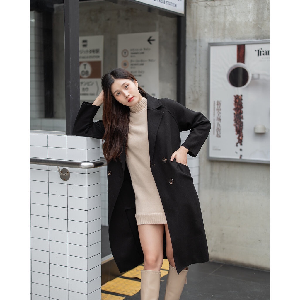 SW76 เสื้อสเวตเตอร์บุขนทรงเดรส - รูปที่ 3