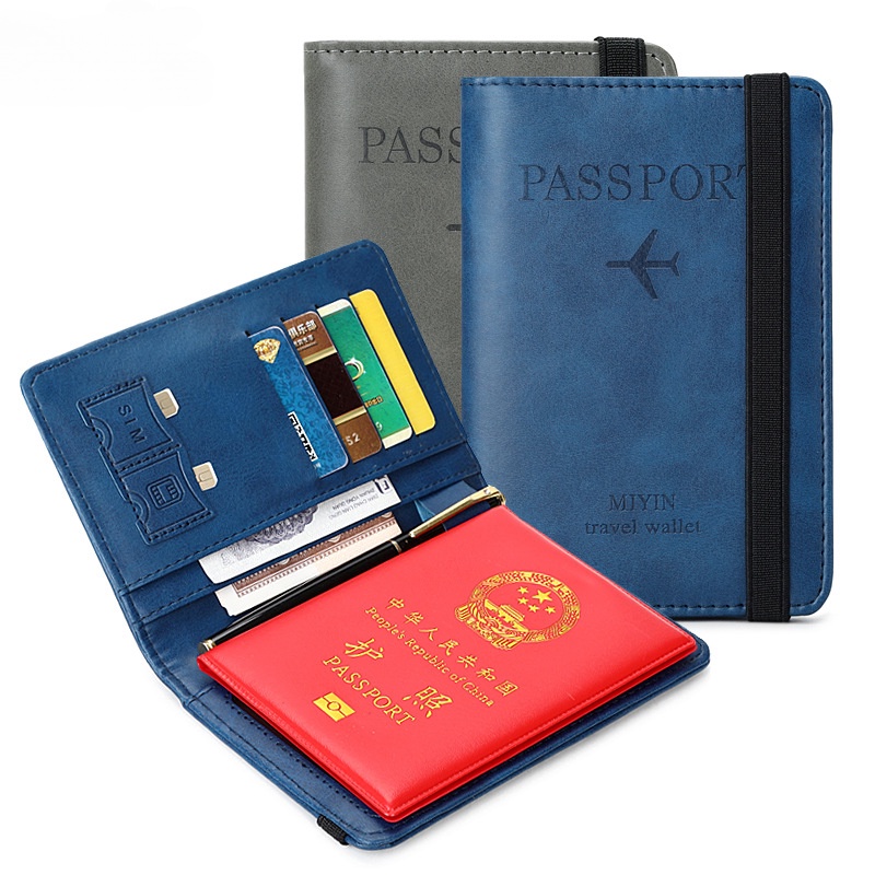 ปกพาสปอร์ต กระเป๋าใส่พาสปอร์ต กระเป๋าใส่เอกสารการเดินทาง RFID PASS พร้อมแผ่นป้องกันการสแกน  Passport Cover
