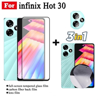 ฟิล์มกระจกนิรภัยกันรอยหน้าจอ 30 องศา พร้อมตัวป้องกันกล้อง สําหรับ infinix Hot 11 12i 20i 30 20S NFC SMART 7 HD 6 Plus 5G