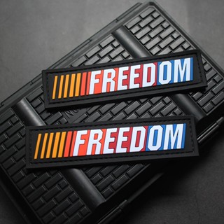 【Customized 】แพทช์เวลโคร Pvc ลายสัญลักษณ์ Freedom 3D สําหรับตกแต่งเสื้อแจ็กเก็ตยีน กระเป๋าเป้สะพายหลัง