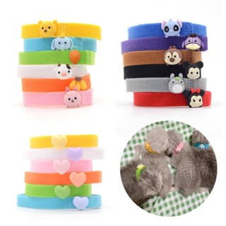 ปลอกคอ แบบนิ่ม สามารถปรับได้ สําหรับสัตว์เลี้ยง ลูกสุนัข ลูกแมว จํานวน 6 ชิ้น