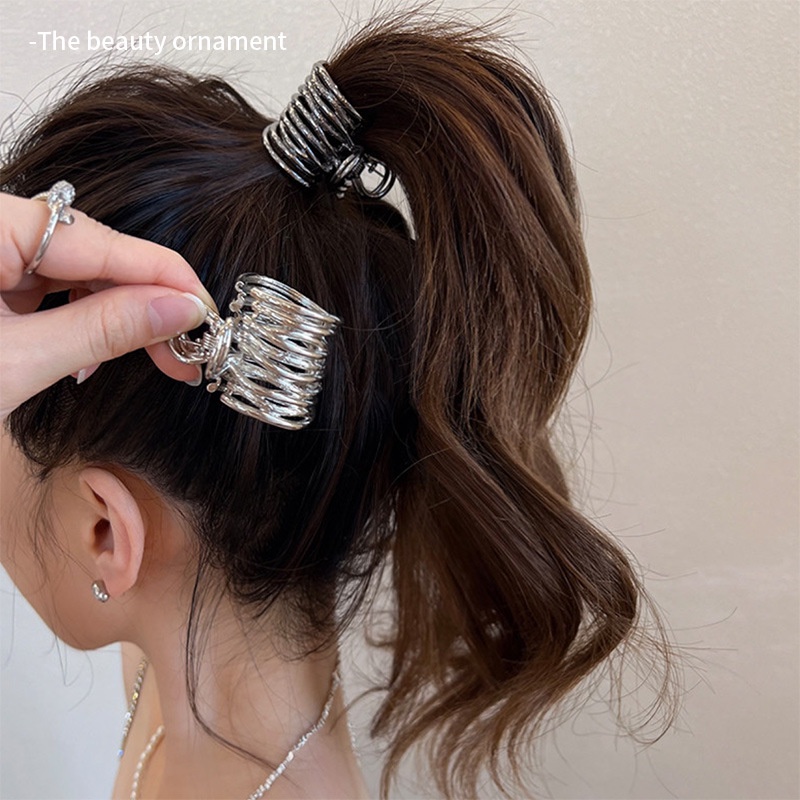 2023 Simple Metal High Ponytail Fixing Handy Tool Grab Clip Anti-Collapse Hair Clip