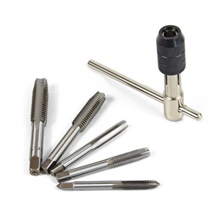 เครื่องมือ ชุดต๊าบเกลียว ชุดทำเกลียวใน 6 ชิ้น TAP WRENCH SET M6x1.0,M7x1.0,M8x1.25,M10x1.5,M12x1.75