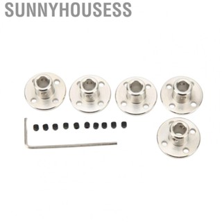 Sunnyhousess Flange Coupling Connector  6mm Flange Shaft Coupling 5Pcs Electroplating Process Heating Process Silver with Wrench for  for Mold