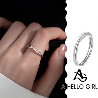Line Ring Female Niche Design Plain Circle Light Luxury New Trend High-end Index Finger Ring Fashion Personality Single Ring A HELLO GIRL